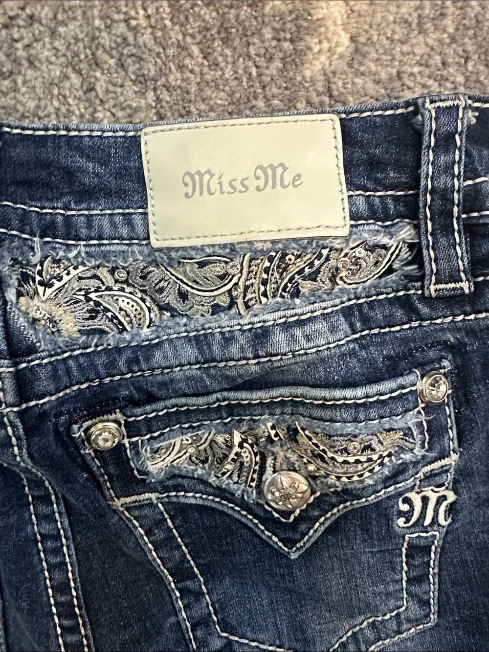 Miss Me Low Rise Ankle Skinny Jeans Dark Wash Women’s Size 27